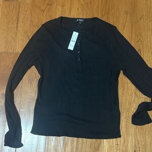 J. Crew Women's Classic Black Long Sleeve Tee